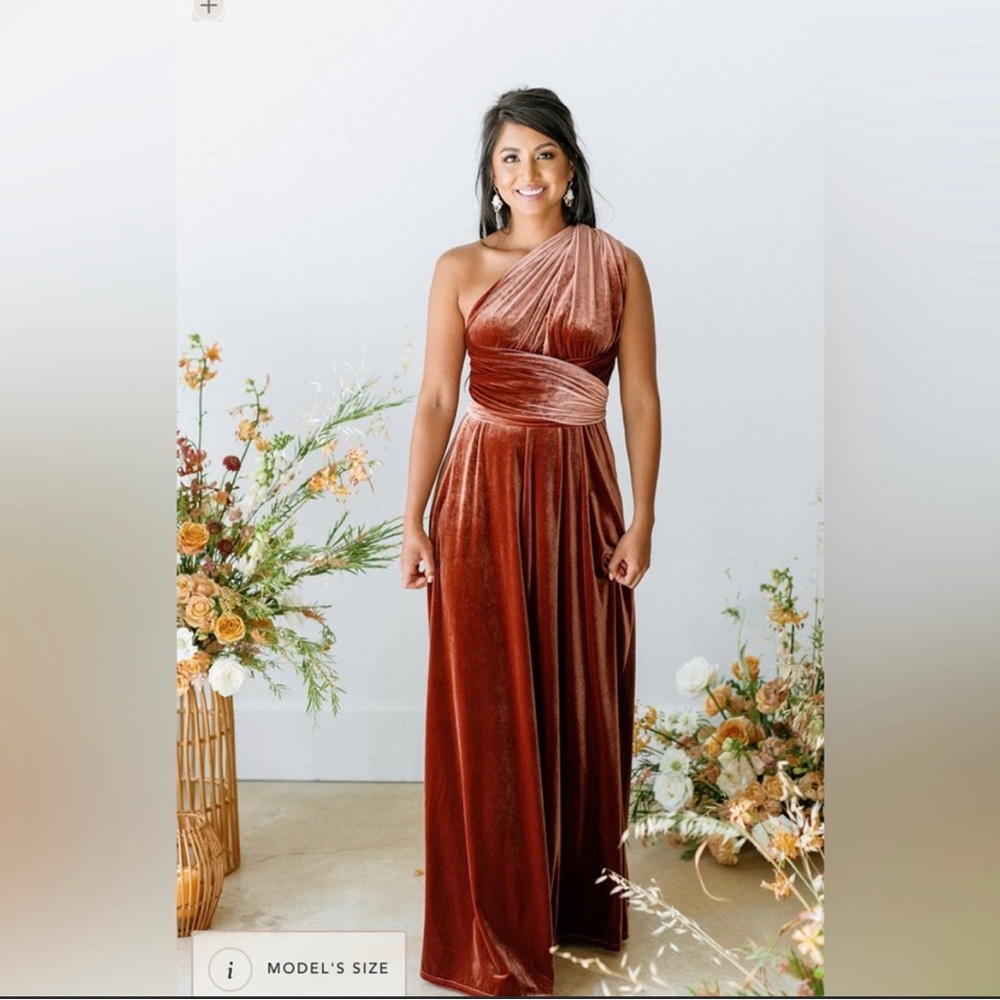 Micah Convertible Velvet Dress dusty rose